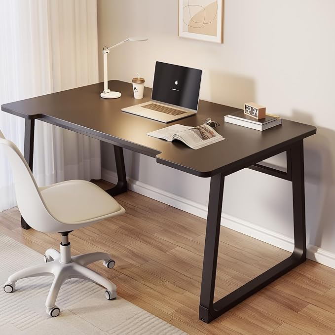 Small Computer Desk Gaming Desk 31.5 inch Modern Simple Style White Writing Study Table for Home Office Bedroom Living Room Easy Assembly