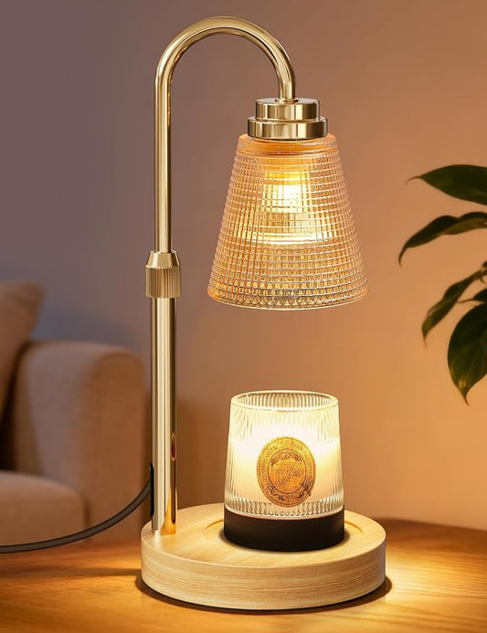 Candle Warmer Lamp with Timer Dimmable, Lamp Candle Warmer Birthday Gifts for Women, Black Adjustable Wax Melter Warmer for Jar Candles, House Warming Gift Home Decor