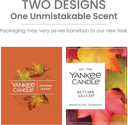 Yankee Candle Large Tumbler Scented Candle with up to 80 Hour Burn Time, Premium Plant Wax Blend for Consistent Burn, 20 oz Tumbler Candle with Room Filling Fragrance, Autumn Leaves