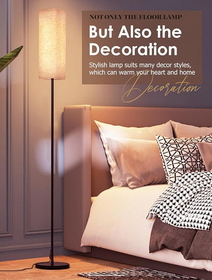 Floor Lamp for Bedroom Living Room Office with Remote Control Modern Living Room LED 4 Color Temperature & Stepless Dimmer, Standing Elegant Lamp 3000k-7000k