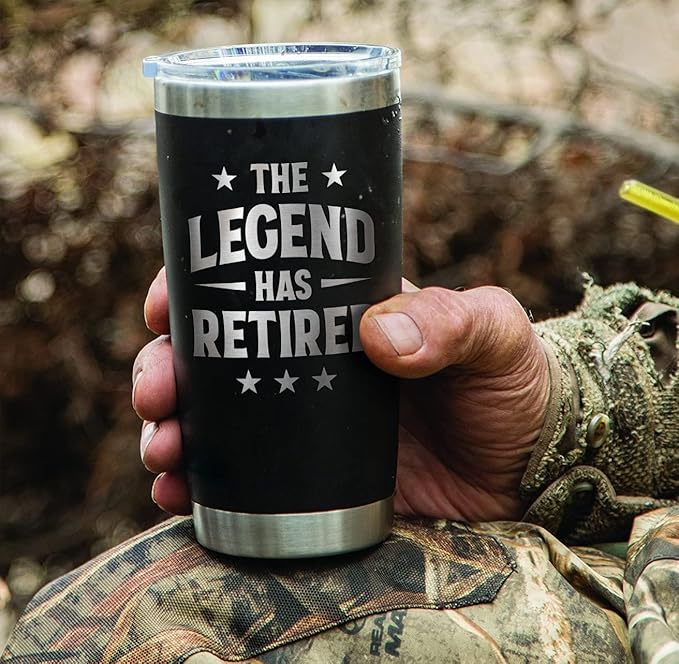 Retirement Gifts for Men 2025 - Retired Not My Problem Anymore - Funny Retired Tumbler for Men, Him, Father, Husband, Coworkers - Happy Retirement Gifts, Navy Tumbler 20 Oz (Black 20 Oz)