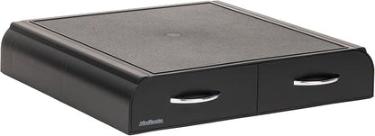 Mind Reader Single Serve Coffee Pod Organizer with 2 Drawers, Plastic, 13.25"L x 12.75"W x 2.5"H, Black