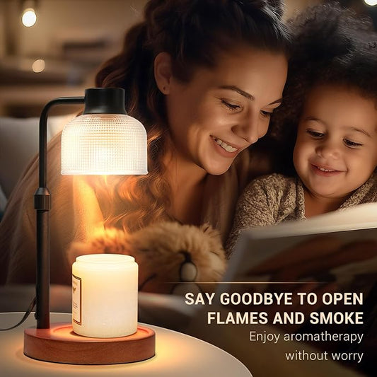 KLL Candle Warmer Lamp with Timer: Birthday Gift for Women - House Warming Gift New Home Decor - Diammable Candle Warmer for Jar Candles with 2 Bulbs
