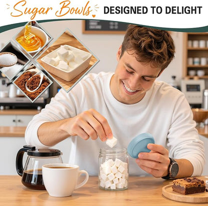 16 oz Mason Jars, 6 Pack Overnight Oats Containers with Lids for Yogurt, Parfait Cup With Lids for Breakfast, Clear Glass Jars Round for Storage, Sugar, Prep Meal, Food, Pudding, Home, Blue