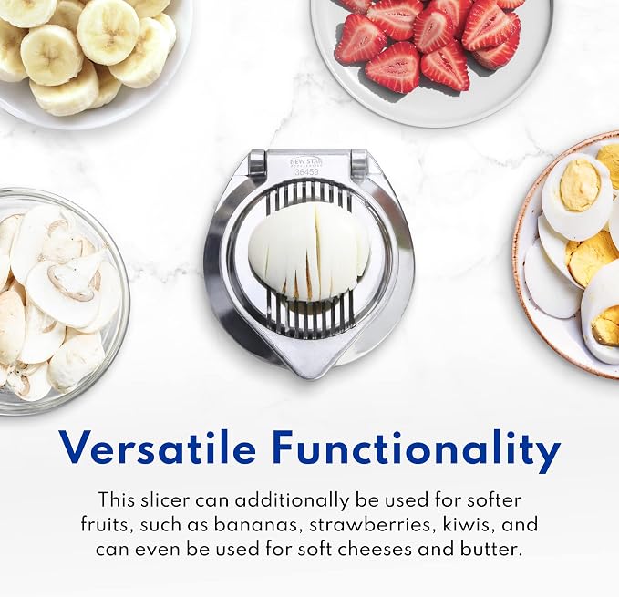 New Star Foodservice Commercial Grade Aluminum Egg Slicer, Mushroom Slicer with Stainless Steel Wire (Hand Wash Only)