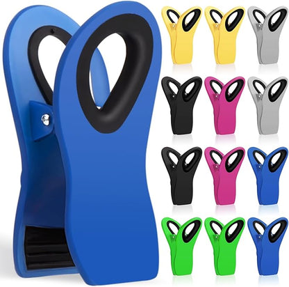 Jetmore 12 Pack Chip Clips, Bag Clips, Office Paper Clamps, Binder Clips, Food Clip Heavy Duty, Magnetic Clip for Food Storage, Snack, Fridge, Kitchen