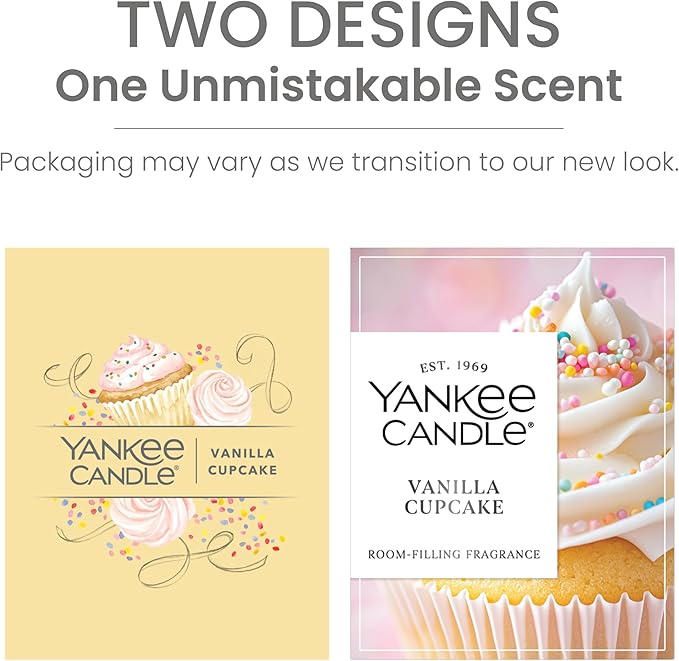 Yankee Candle Large Tumbler Scented Candle with up to 80 Hour Burn Time, Premium Plant Wax Blend for Consistent Burn, 20 oz Tumbler Candle with Room Filling Fragrance, Vanilla Cupcake