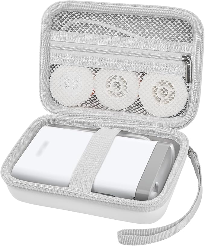 Comecase Hard Shell Label Maker Case for Nelko P21, for Phomemo D30, for JADENS D11, for NIIMBOT D11 - Organizer for Home, Office & Crafts, Holds Printer + 6 Tape Rolls (Case Only)