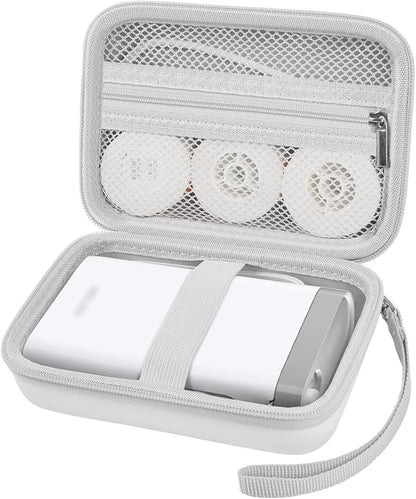 Comecase Hard Shell Label Maker Case for Nelko P21, for Phomemo D30, for JADENS D11, for NIIMBOT D11 - Organizer for Home, Office & Crafts, Holds Printer + 6 Tape Rolls (Case Only)
