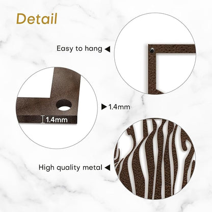 SIGNLEADER Metal Wall Art Decor Zebra Minimalist Modern Abstract Wall Sculpture Hangings Home Decoration for Living Room, Bedroom, Bathroom, Kitchen, Outdoor - 30" Bronze