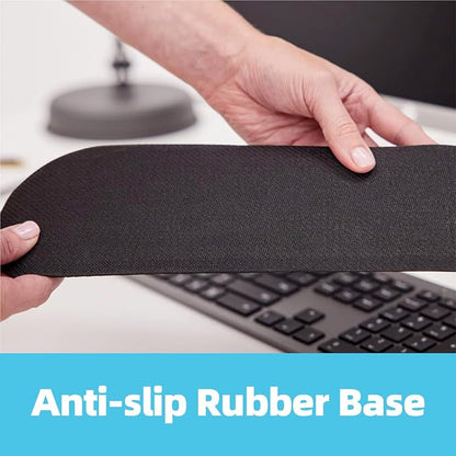 MXCOIRTP Keyboard Wrist Rest Pad, Ergonomic Memory Foam Set Wrist Cushion Support for Easy Typing & Pain Relief, Mouse Wrist Pad, Anti-Slip Wrist Support for Gaming, Computer, Laptop, Office -Black