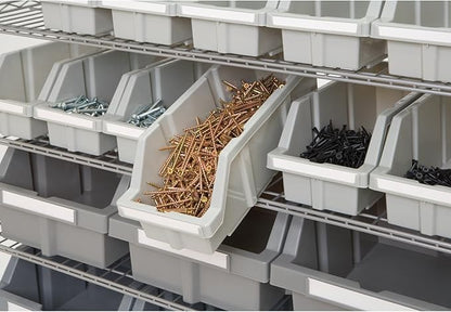 Seville Classics Commercial 7-Tier Platinum/Gray NSF 22-Bin Rack Storage System