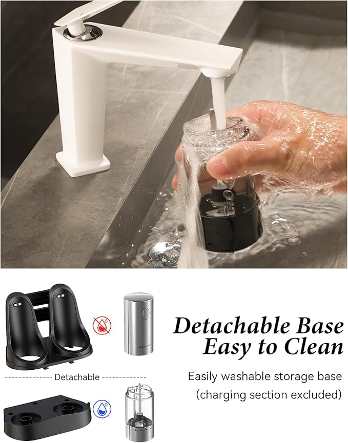 Electric Salt and Pepper Grinder Set - Automatic Refillable Salt and Pepper Grinders with Charging Base & LED Light, 6-Level Adjustable Coarseness with External Dial, Ideal Kitchen Gadget，Silver