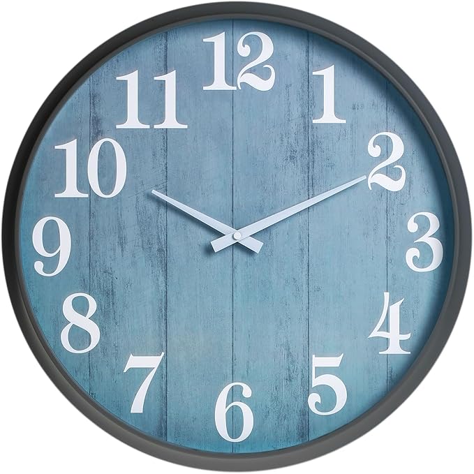 Large Outdoor Indoor Clock Waterproof,18 Inch Waterproof Oversized Wall Clocks,Silent Movement Battery Operated for Garden Patio Pool Room Office Decorative Gifts