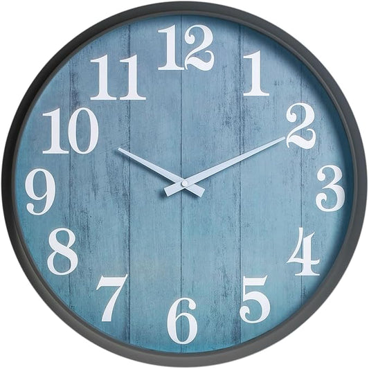 Large Outdoor Indoor Clock Waterproof,18 Inch Waterproof Oversized Wall Clocks,Silent Movement Battery Operated for Garden Patio Pool Room Office Decorative Gifts