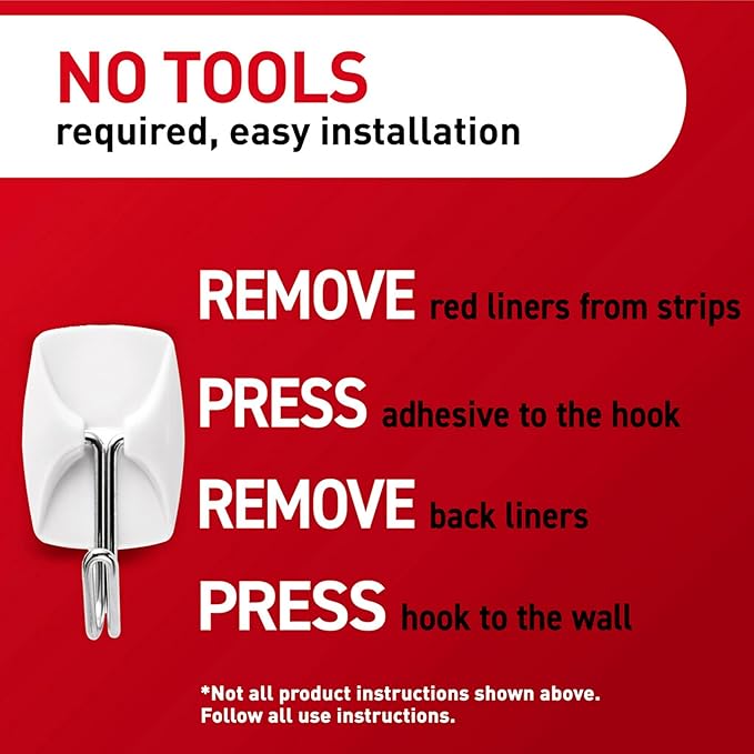 Command Small Wire Toggle Hooks, 16 Hooks and 24 Strips, Damage-Free Hanging Wall Hook with Adhesive, No Tools Required, Great for Home, Kitchen, and Office Organization, Holds up to 0.5 lb