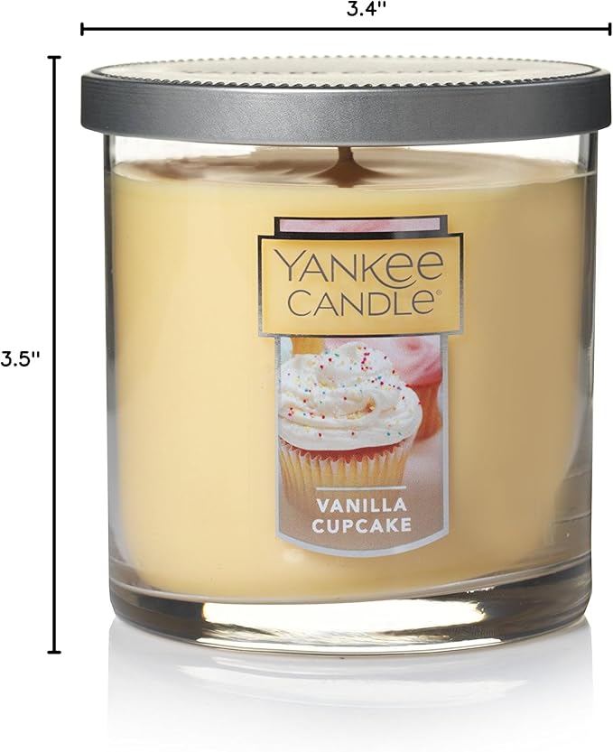 Yankee Candle Vanilla Cupcake Scented, Classic 7oz Small Tumbler Single Wick Candle, Over 35 Hours of Burn Time