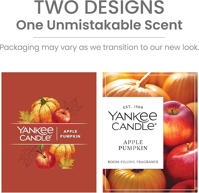 Yankee Candle Large Tumbler Scented Candle with up to 80 Hour Burn Time, Premium Plant Wax Blend for Consistent Burn, 20 oz Tumbler Candle with Room Filling Fragrance, Apple Pumpkin