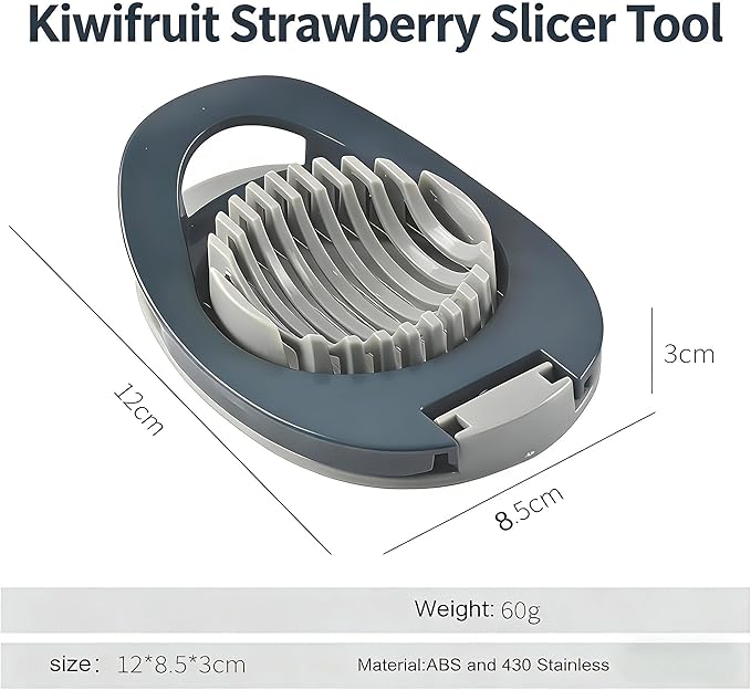 2pcs Egg Slicer for Boiled Eggs, Kiwifruit Strawberry Cutter with Stainless Steel Wire