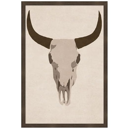 Amanti Art Framed Fabric Pinboard 26 x 38, Skull, by Emel Tunaboylu Printed Casual Bulletin Board for Use as a Vision Board or Wall Organization, Woodgrain Stripe Chocolate Frame