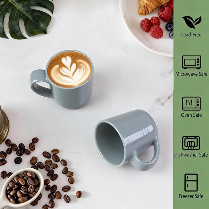 Ceramic Coffee Mugs Set of 4, 12 Ounces Ceramic coffee mug,heavy mug with Comfortable Handles,Dishwasher & Microwave Safe，coffe mug Sets 4 Beautiful Colors, tea mug for Coffee, Tea. (GARY)