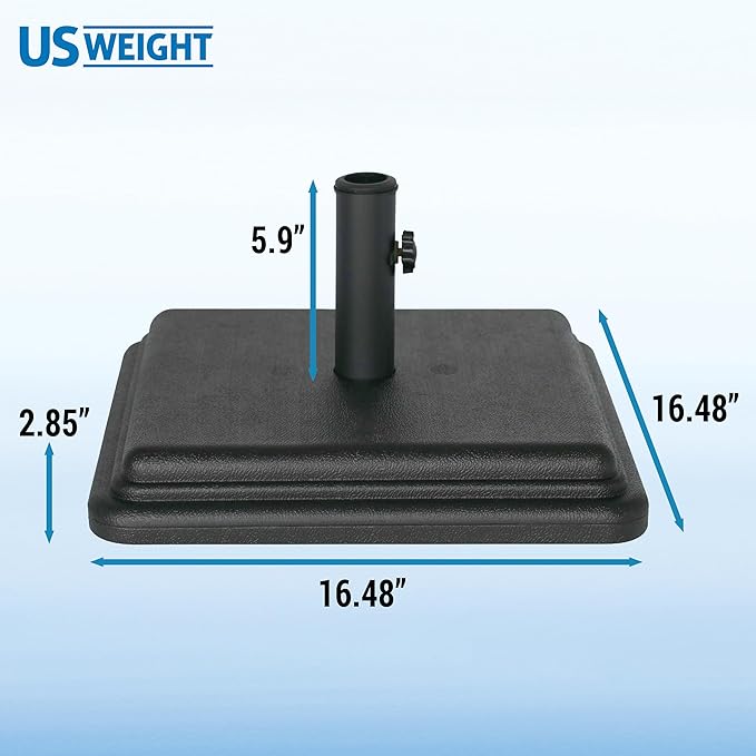 US Weight 40 Pound Umbrella Base - Weighted Umbrella Base For Use With Patio Table – Heavy Duty Base for Umbrella - Made in the USA - Multiple Colors Available