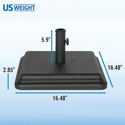 US Weight 40 Pound Umbrella Base - Weighted Umbrella Base For Use With Patio Table – Heavy Duty Base for Umbrella - Made in the USA - Multiple Colors Available