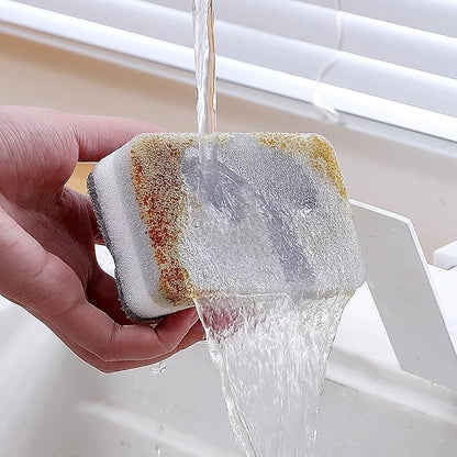 lasenersm 10 Pieces Dishwashing Sponge Kitchen Dishwashing Sponge Non Scratch Scouring Pad Non-Scratch Scouring Pad Non Scratch Sponge Double-Sided Cleaning Sponge Non-Scratch Scrub Sponge, Grey