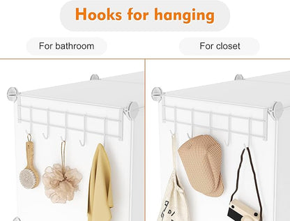Closet Organizer, 12 Cube Closet Organizers and Storage, Portable Closet Shelves Clothing Storage, White