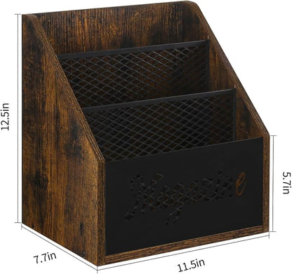 YINMIT Magazine Holder, Stepped 3 Tier Magazine Rack Floor, Magazine Storage Basket, Folder Organizer Bin for Magazines, Books, Newspapers