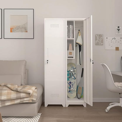 Tall Storage Cabinets,Slim Bathroom Cabinet with Door,Skinny Cabinet with Storage Systems for Laundry,Home Office,White