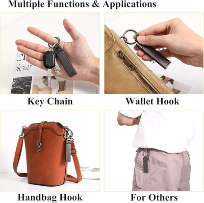 Purse Hook for Table Desk Folding Handbag Holder Mobile Phone Stand Holder for Women Men (New Upgrade-Black)