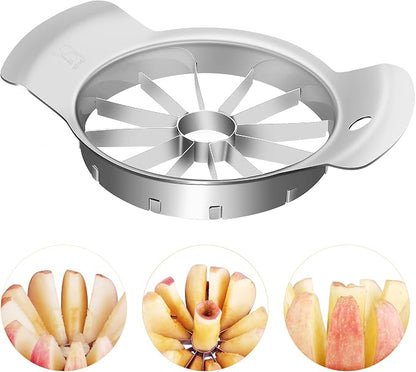 Supercenter Apple Cutter, Apple Corer and Slicer - 4.72 Inch Apple Slicer | Stainless Steel Apple Corer Tool with 12 Super Sharp Blades, lightweight Apple Slicer and Corer & Dishwasher Safe
