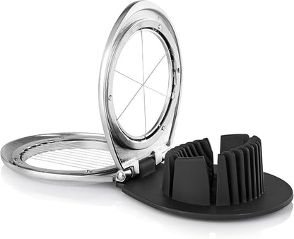 New Star Foodservice Heavy Duty Egg Slicer with 3 Slicing Styles, Chrome Plated (Hand Wash Only)