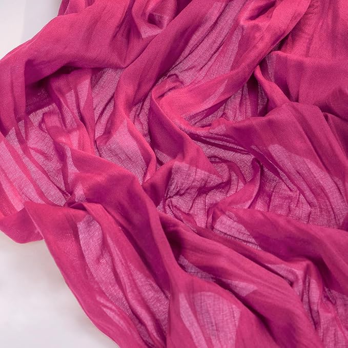 Socomi Fuschia Spring Cheesecloth Table Runner Boho Rustic Gauze 120 inch 10FT Cheese Cloth Runner for Wedding Party Baby Shower Birthday Home Decor