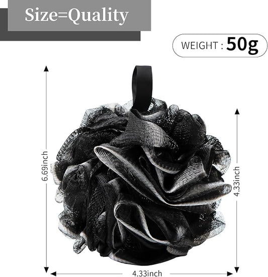 FARMOGA Bath Loofah Sponge Back Scrubber Shower Sponge Soft Mesh Exfoliator Pouf Shower Ball Bath Sponges for Women and Men Bath Accessories