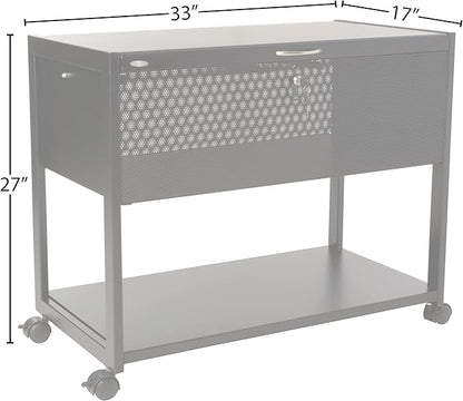 Safco Mobile File Cart, Fits Letter and Legal-Size Hanging Folders, Includes a Locking Lid & 2 Keys