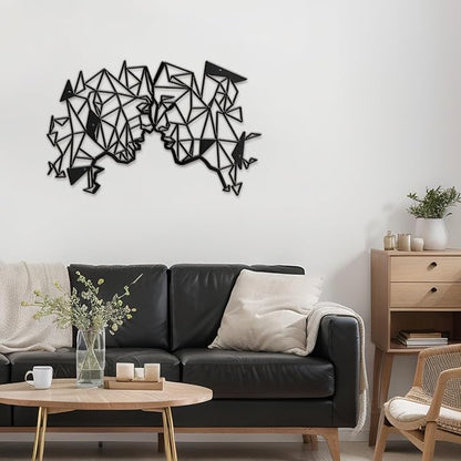 SIGNLEADER Metal Wall Art Decor Couple Secret Words Modern Abstract Wall Sculpture Hangings Home Decoration for Living Room, Bedroom, Bathroom, Kitchen, Outdoor - 18" Black