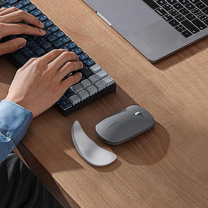 JIKIOU Right-Handed Truly Ergonomic Wrist Rest for Mouse 2 Pack, Carpal Tunnel Support, Pain Relief, Anti-Fatigue, Easy Glide, Office Computer Laptop Gaming (Right-Handed-Grey)