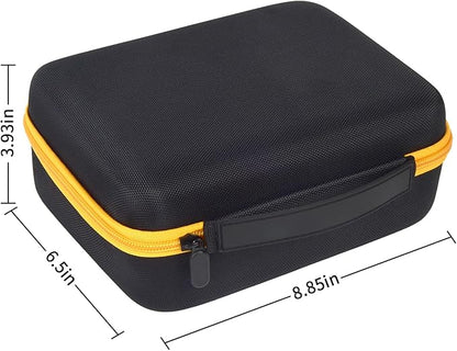 Case Compatible with Brother P-Touch PTD220 210 Home/Office Everyday Label Maker, Storage Holder Carrying Organizer for Label Tapes, AC Adapter, Charging Cables (Box Only) -Yellow Zipper