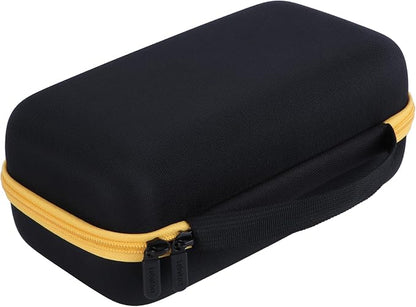 Lebakort Storage Case Compatible with Brother P-Touch PTH110 / PTH111 Pro / PTE110 Portable Monochrome Label Maker (Black+Yellow Zipper Case)