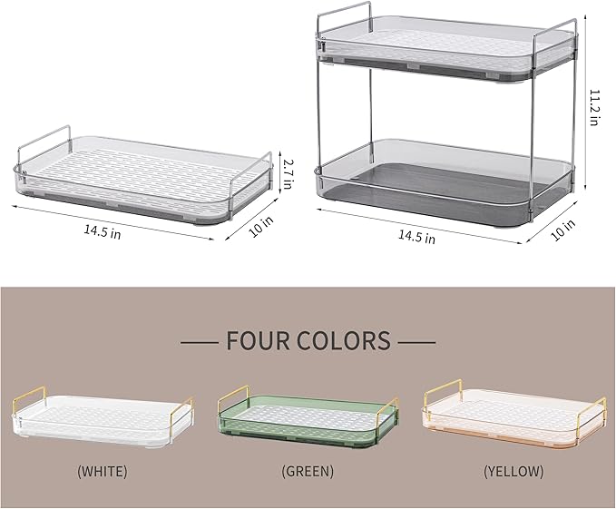 Coffee Bar Accessories,Station Organizers,Large Capacity Storage with Drain Board,Whisky Tray,Mug Tea Cup Holder Coffee Bar Organizer,Smoky Gray