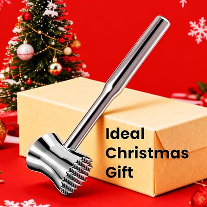 304 Stainless Steel Meat Tenderizer Mallet, Dual Side Meat Hammer Chicken Pounder, Heavy Duty Meat Beater for Steak and Beef, Meat Pounder Kitchen Cooking Mallet Dishwasher Safe
