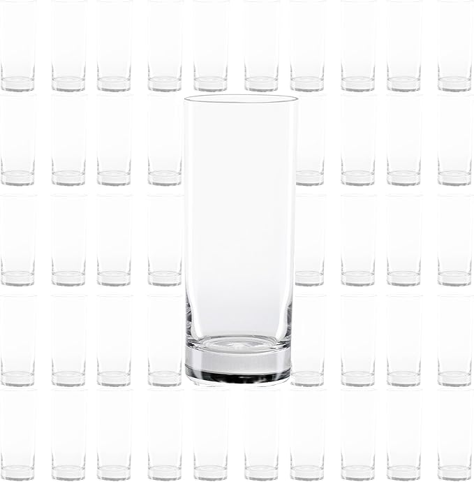 LEMONSODA Premium Highball 12oz/15oz Glass Sets - Elegant Tom Collins Glasses - Tall Water Drinking Glasses - Bar Glassware for Mojito, Whiskey, Cocktail (15oz, Set of 48)