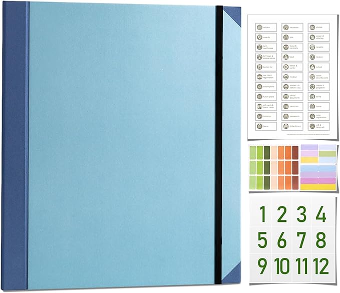 Important Document Organizer, The Life Book Document Organizer - Binder for Important Documents, Document Organizer Foliofor Bills Checks Birth Certificates etc