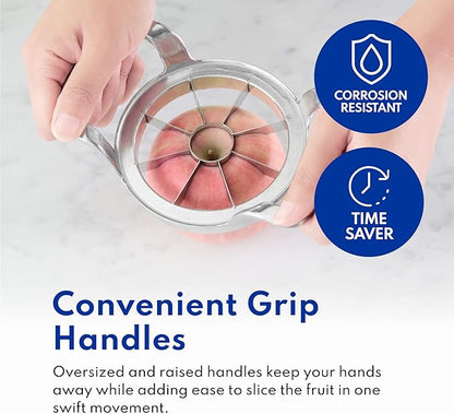 New Star Foodservice Heavy Duty Commercial Apple Corer and Divider, Silver, Powder Coating