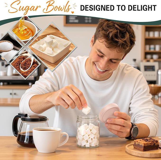Overnight Oats Containers with Lids, 16oz Glass Storage Containers with Lids, Wide Mouth Mason Jars, Glass Jars with Airtight Lids for Sugar, Yogurt, Chia Seed, Pudding, Meal Prep 6-Pack