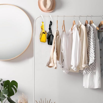 Maitys 36 Pcs Purse Hanger Hook Acrylic Bag Rack Holder for Bag Hanger Handbag Tote Hook Closet Organizer Storage Over The Closet Rod Backpacks Satchels Crossovers Tote (White)