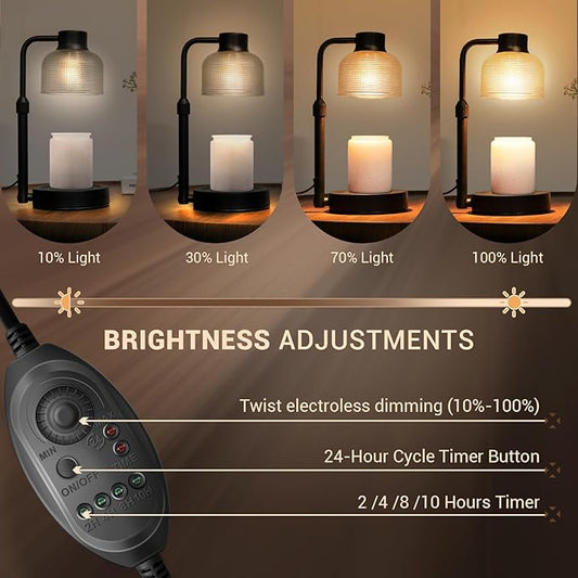 KLL Candle Warmer Lamp with Timer: Birthday Gift for Women, House Warming Gifts New Home, Room Decor - Wax Melt Warmer for Scented Jar Candles