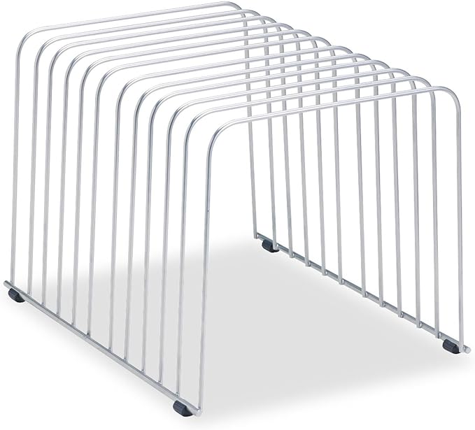 Fellowes Desktop Organizer, 11 Sections, 9" x 11.375" x 8", Wire, Silver (72012) | (72012)